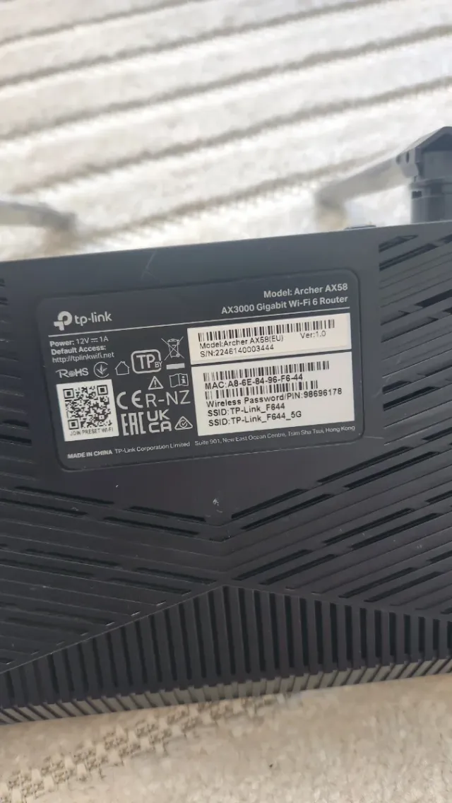 Tp-link Archer AX58 Router Wi-Fi 6