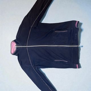 Felpa zip Champion vintage blu e rosa