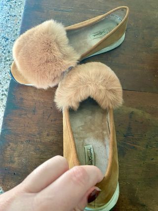 Scarpe scamosciate Intrend con pelliccia