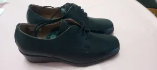 Zapatos de piel negros mujer talla