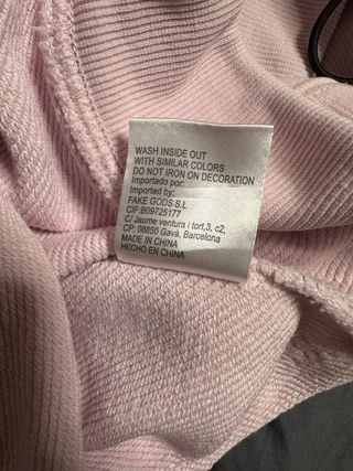 Sudadera Fake Gods Rosa Talla L edición limitada