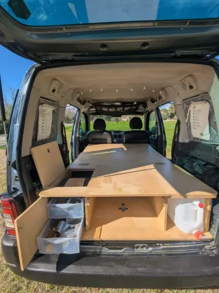 Kit Mueble Camper + colchon + aislantes + otros