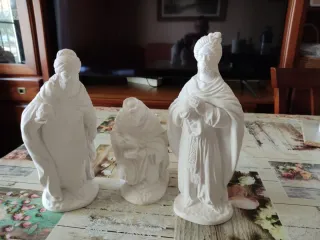 Reyes Magos de escayola