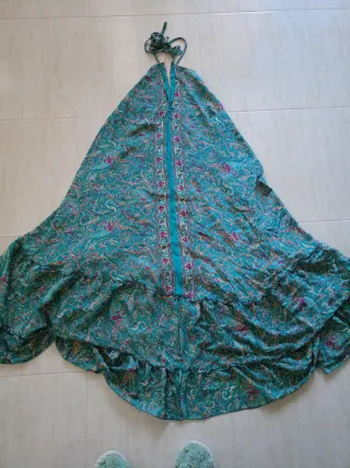 Vestido largo estampado halter