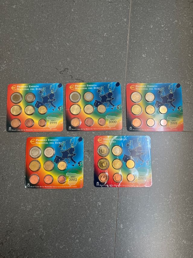 Lote 5 euro set España año 99-00-01-02-03