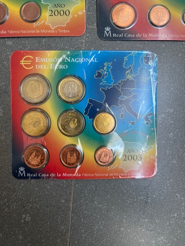 Lote 5 euro set España año 99-00-01-02-03