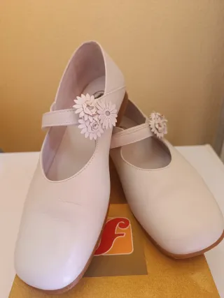 Zapatos comunión niña flores