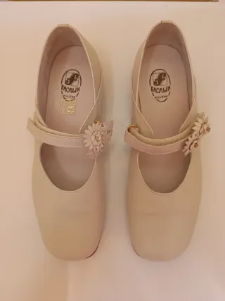 Zapatos comunión niña flores