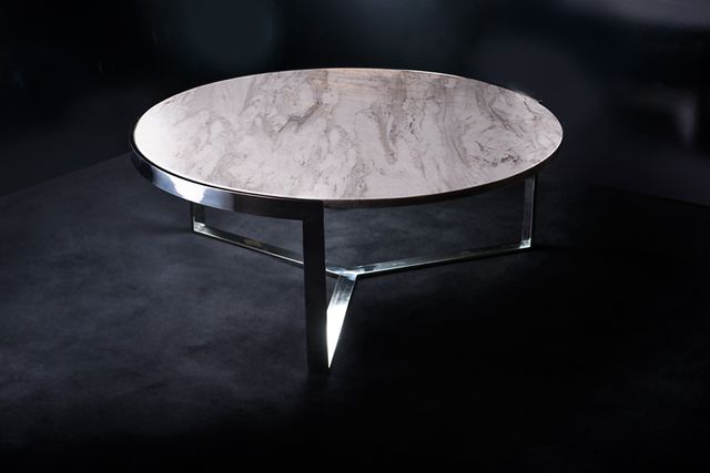 Mesa auxiliar redonda mármol