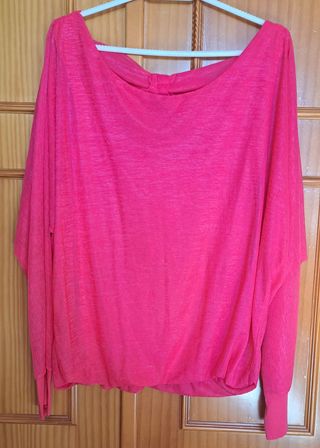 Blusa manga larga rosa
