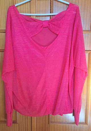 Blusa manga larga rosa