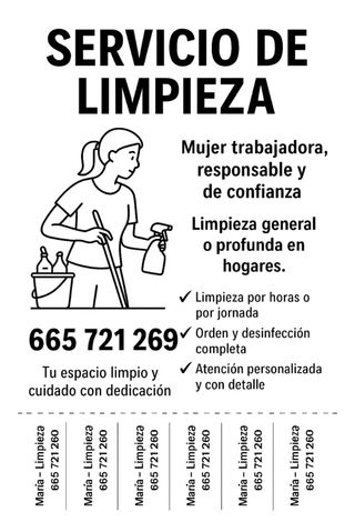 limpieza por horas o jornadas zona Barrio Monachil