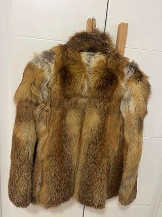 Chaquetón piel zorro marrón multicolor