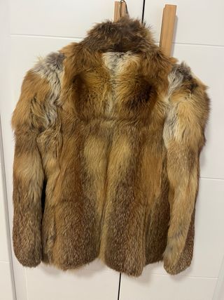 Chaquetón piel zorro marrón multicolor