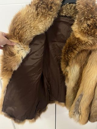 Chaquetón piel zorro marrón multicolor