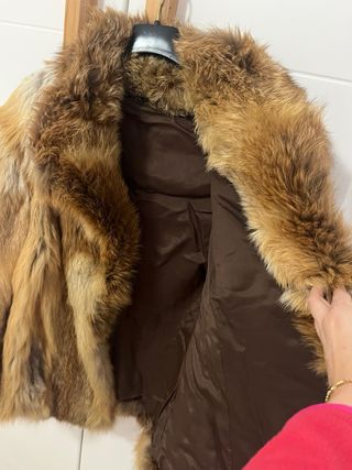 Chaquetón piel zorro marrón multicolor