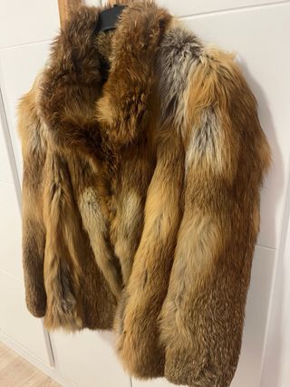 Chaquetón piel zorro marrón multicolor
