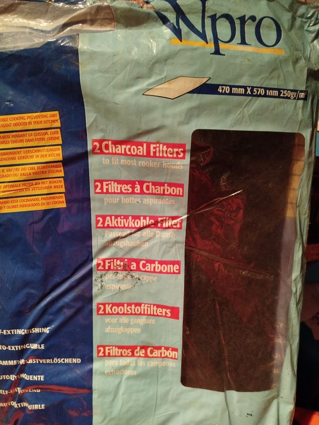 Filtros de carbón para campana extractora Wpro