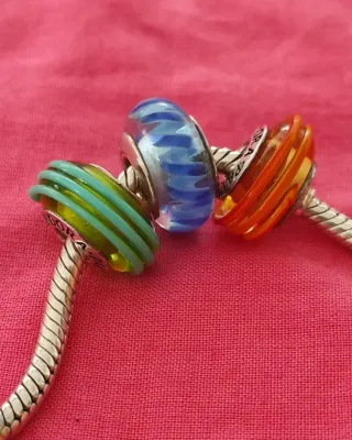 Conjunto 6 Pandora Originales Plata y Cristal Mura