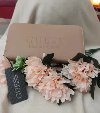 Cartera Guess Beige Cremallera