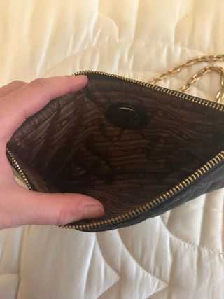 Borsa Moschino Nera Trapuntata con Catena