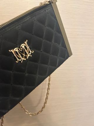 Borsa Moschino Nera Trapuntata con Catena