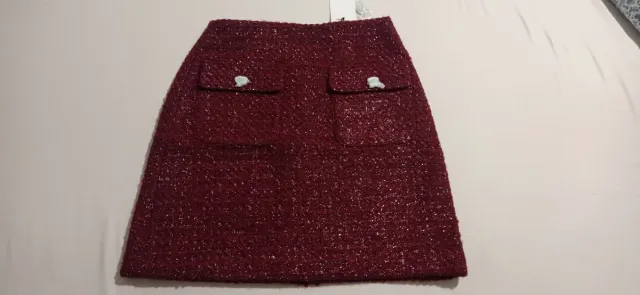 Minigonna bordeaux laminata Motivi