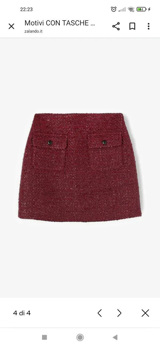 Minigonna bordeaux laminata Motivi