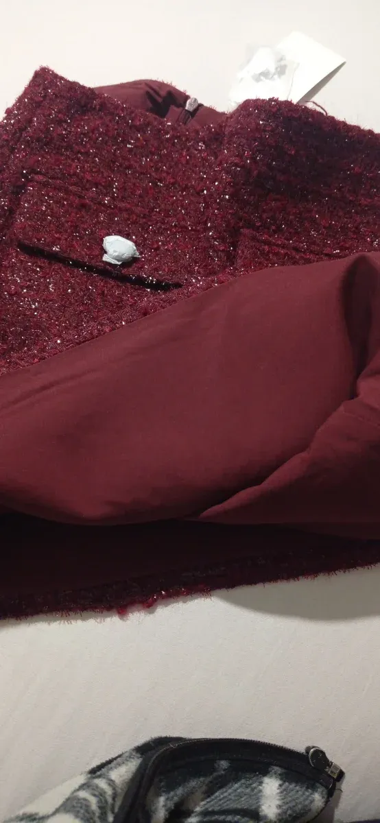 Minigonna bordeaux laminata Motivi