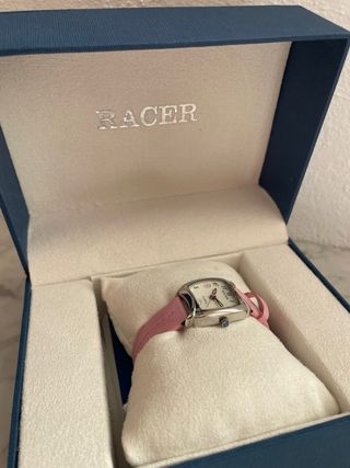 Reloj Racer Cuadrado Correa Rosa