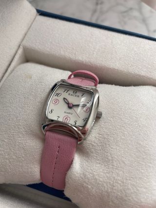 Reloj Racer Cuadrado Correa Rosa