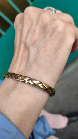 Bracciale ottone intrecciato