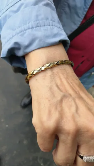 Bracciale ottone intrecciato