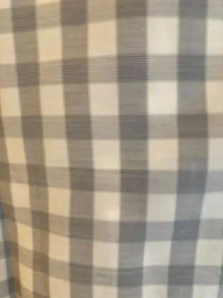 Camisa Slim Cuadros Gris y Blanco Talla M