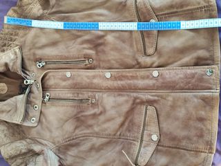 Chaqueta de cuero Gipsy Beige/Marrón