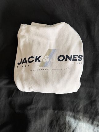 Sudadera Jack & Jones blanca y gris