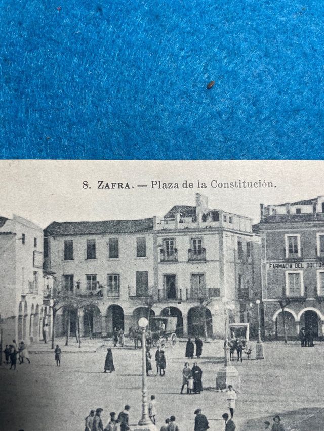 Cartolina antica di Zafra con la Plaza de la Constitución