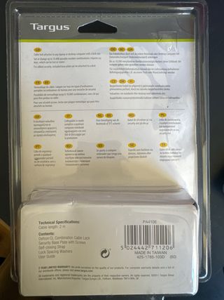 Candado Cable Combinación Targus NUEVO