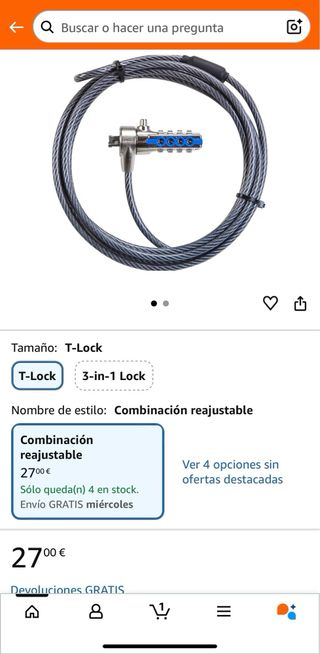 Candado Cable Combinación Targus NUEVO