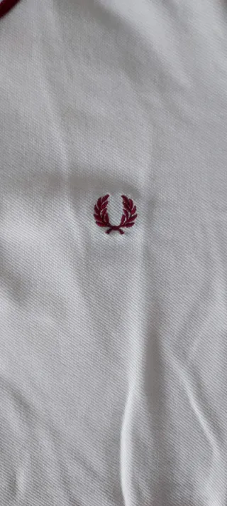 Polo Fred Perry Blanco Talla L Slim fit