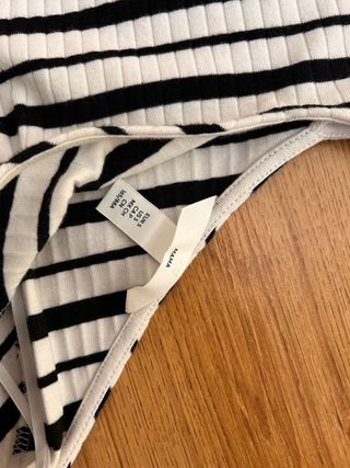 Vestido premamá rayas blanco y negro