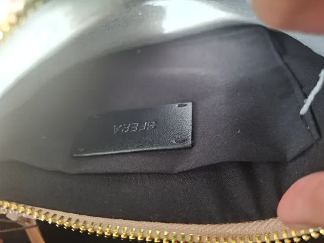 Bolso de mano Sfera beige y dorado nuevo