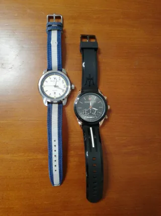 Reloj Maserati Azul y Plateado y otro negro y oro