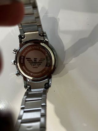 Reloj Emporio Armani Negro y Plateado