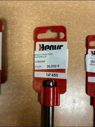 Lote Brocas SDS Plus y cincel