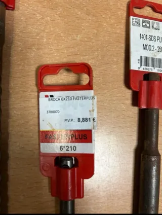 Lote Brocas SDS Plus y cincel