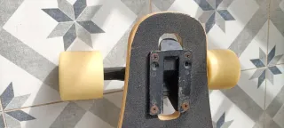 Longboard con diseño de palmeras