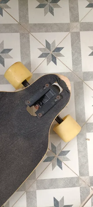 Longboard con diseño de palmeras