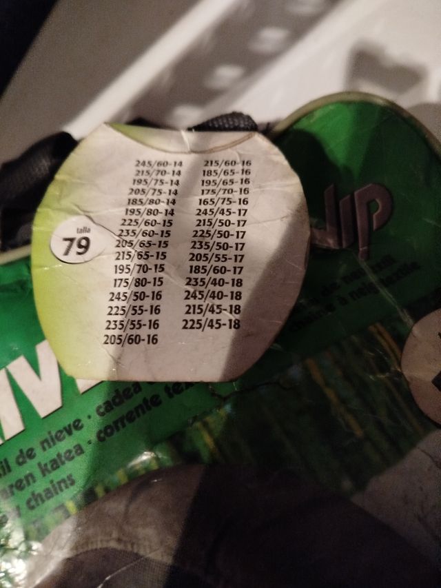 Cadenas de tela para nieve Talla 79