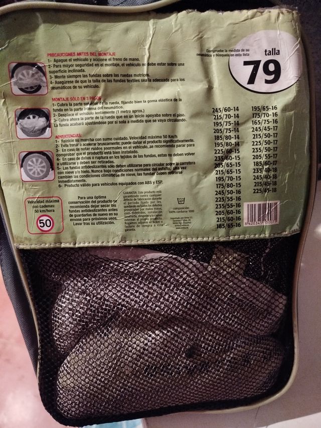 Cadenas de tela para nieve Talla 79